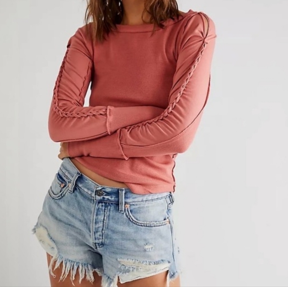 NWT FREE PEOPLE Daisy Chain Cuff Pullover, XS